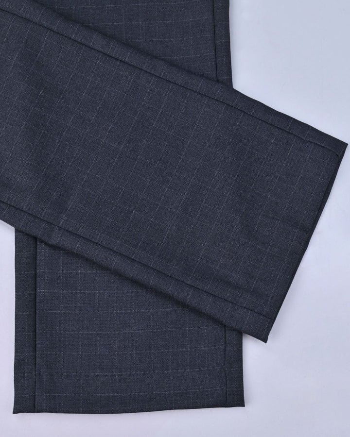 Dark Grey Box Checks - Wrinkle free Formal Pant