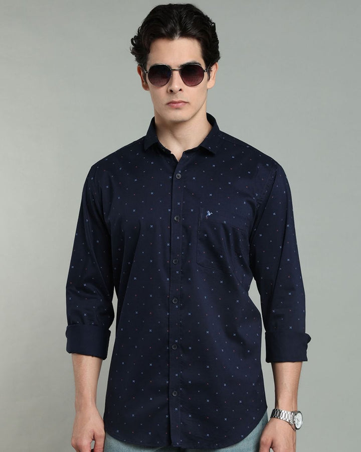 Navy Cross Print -Full-Stain Proof