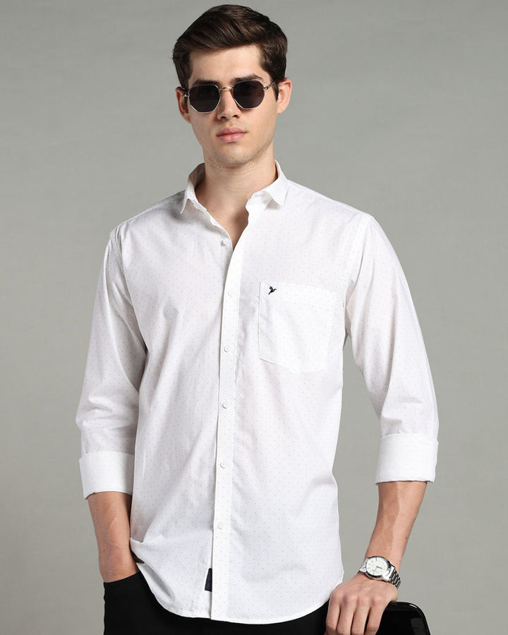 White Dot Print -Full-Stain Proof