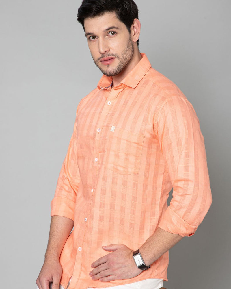 Coral Orange Self Checks - Full-Stain Proof
