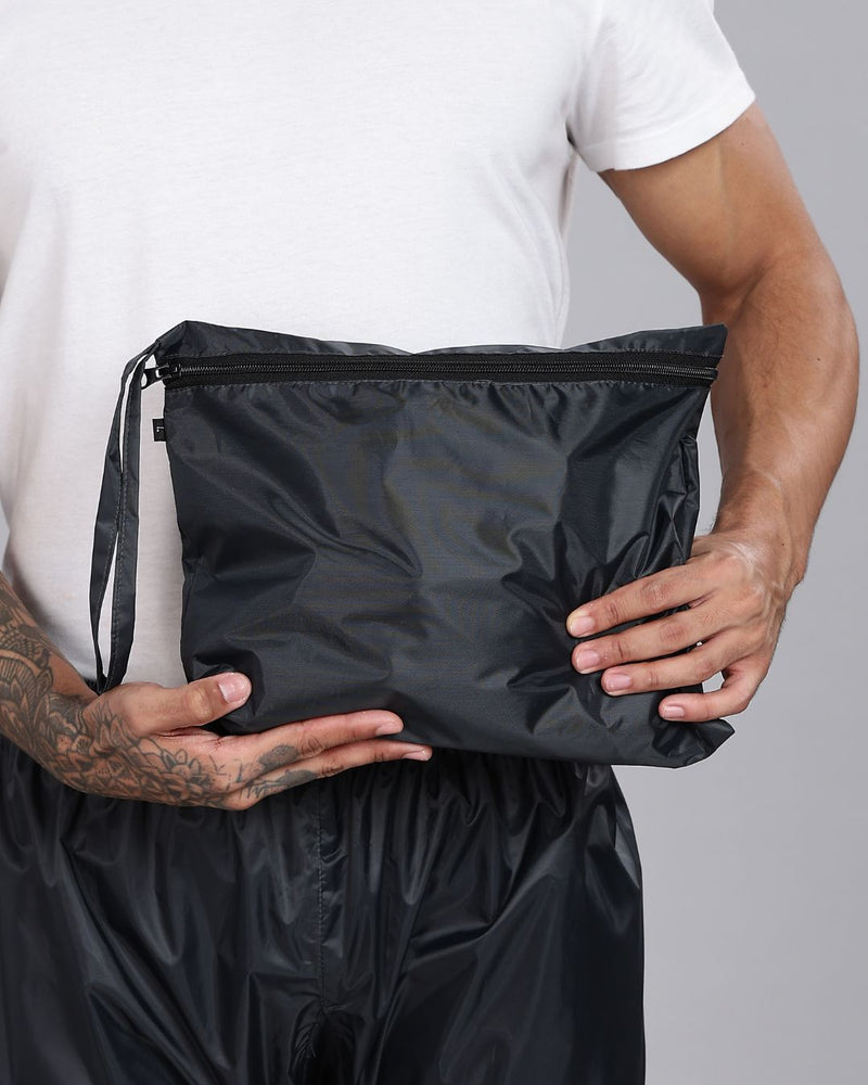 Grey - Rain Jacket with Pant and Mobile Pouch