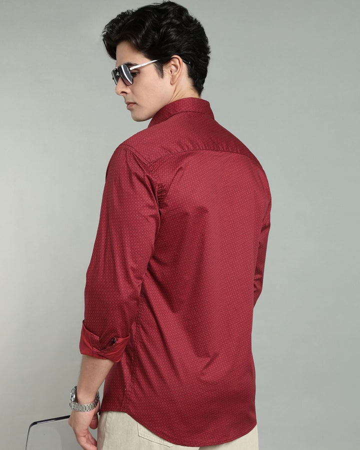 Brick Red Print -Full-Stain Proof