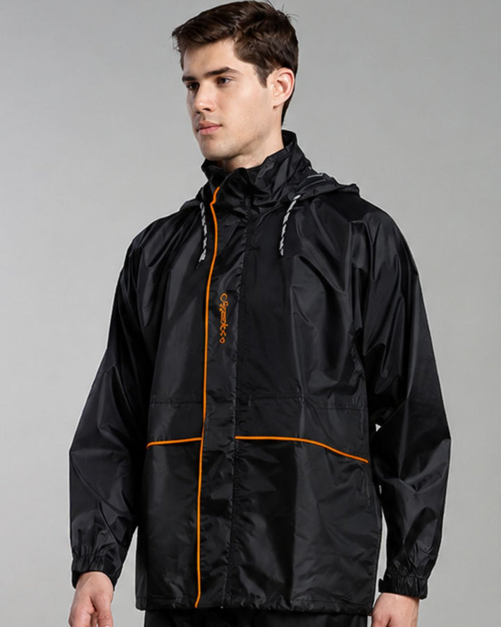 Sparker Black with Orange - Rain Jacket with Pant