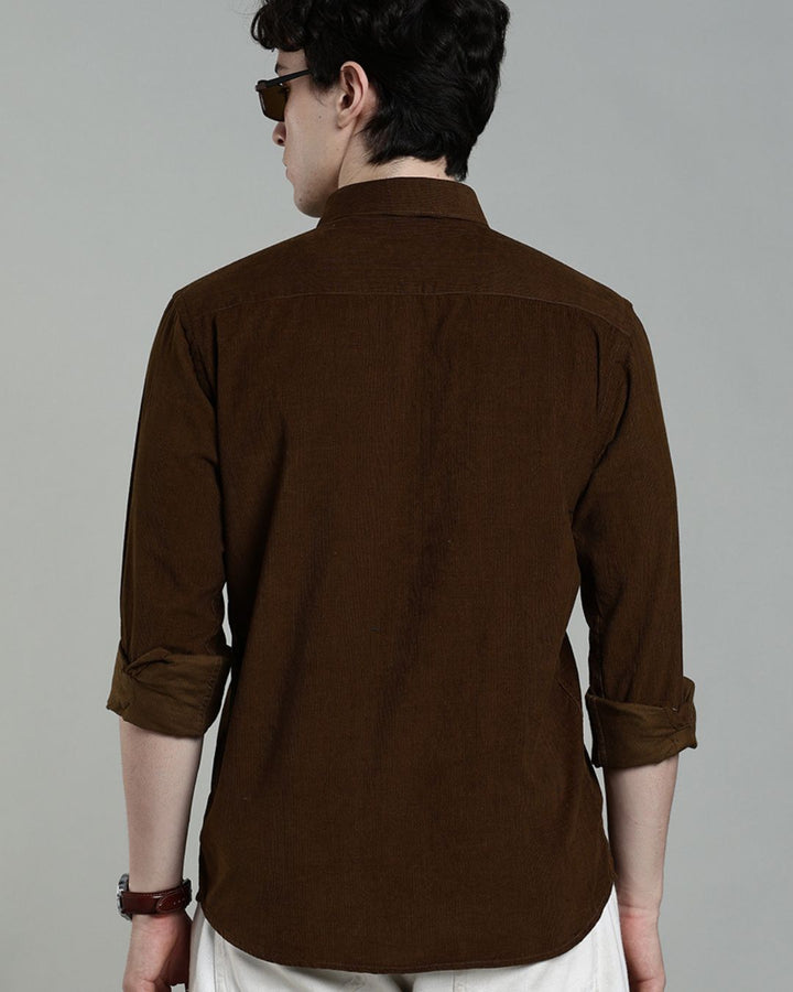 Lite Brown - Full-Corduroy Shirt