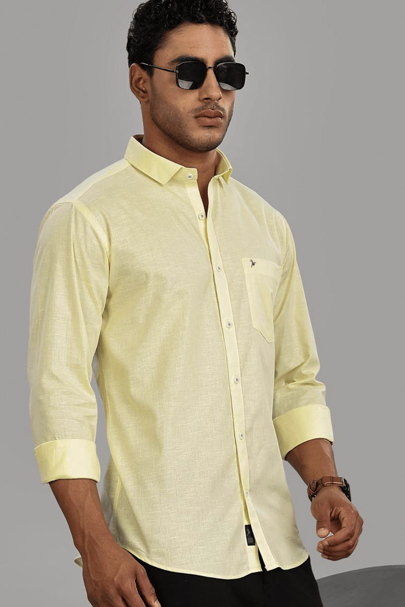 Lemon Yellow Cotton Linen - Full-Stain Proof