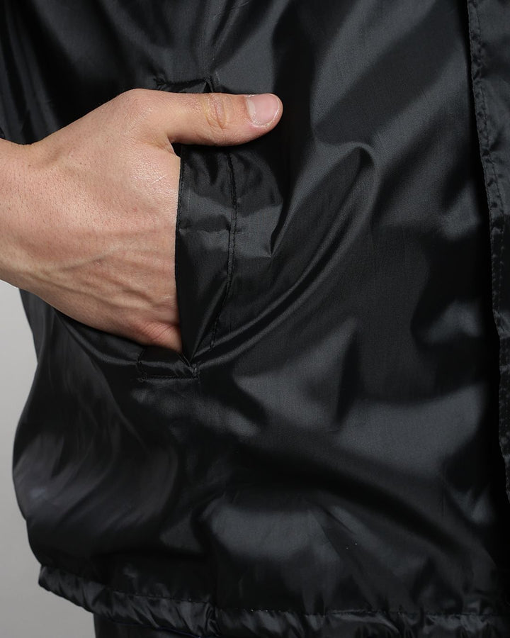 NASA Black with Teal - Rain Jacket with Pant