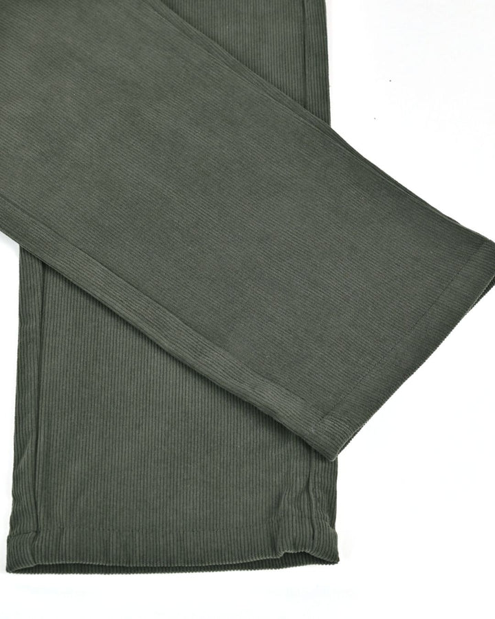 Olive Green Fine Stripe - Corduroy Pant