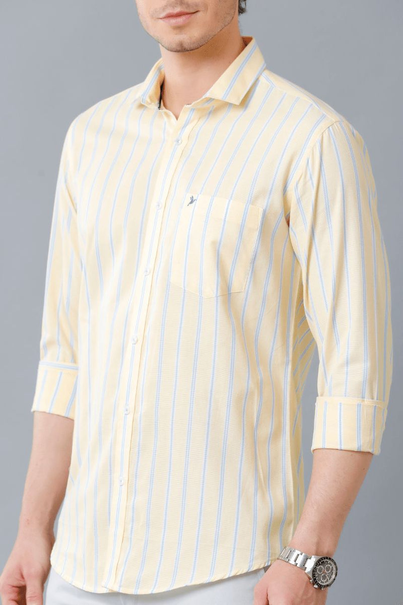 Yellow Vertical Stripes - Full-Stain Proof