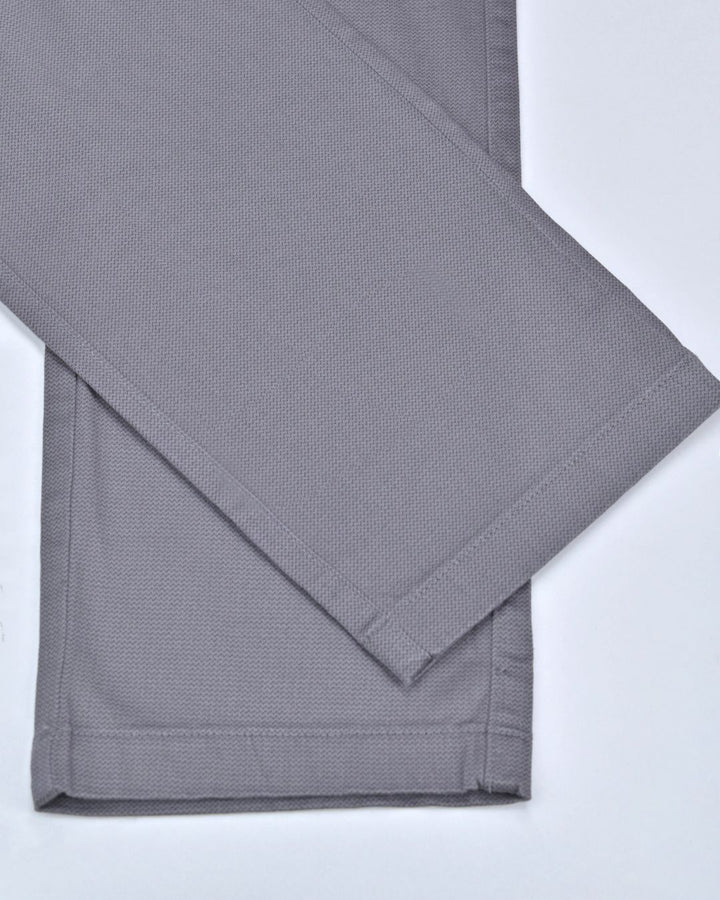 Grey Sea Wave Printed - 2 way stretch - COTTON PANT