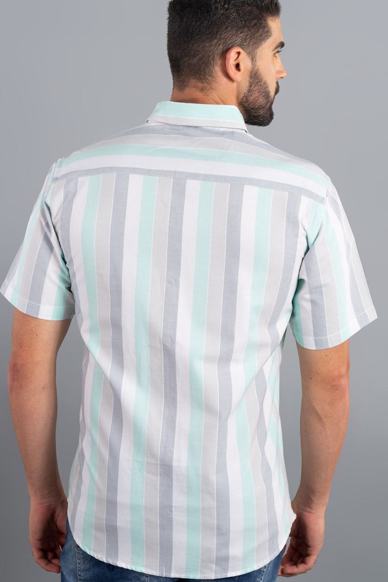 Multi Line Stripes - Half Sleeve - Stain Proof