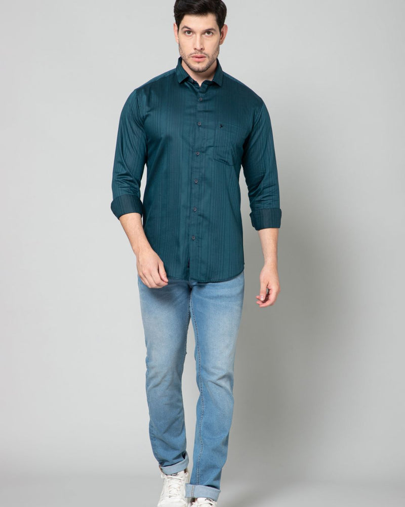Rich Green Self Design - Full-Stain Proof