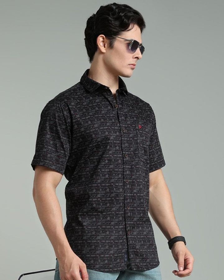 Black Cube Print -Half-Stain Proof