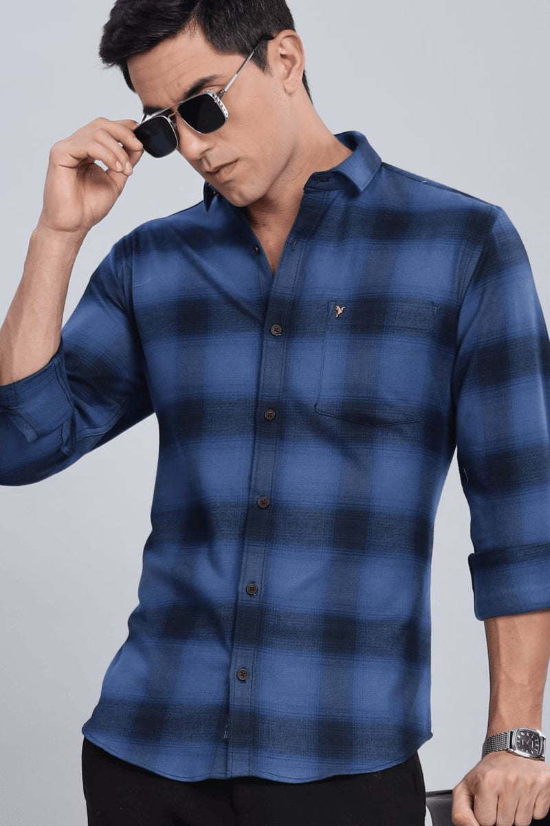 Blue & Navy Checks - Full-Stain Proof