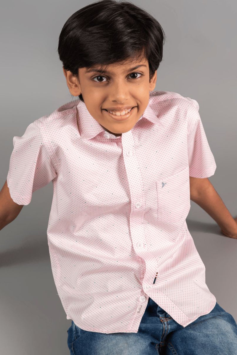 KIDS - Soft Pink Print-HALF-Stain Proof Shirt