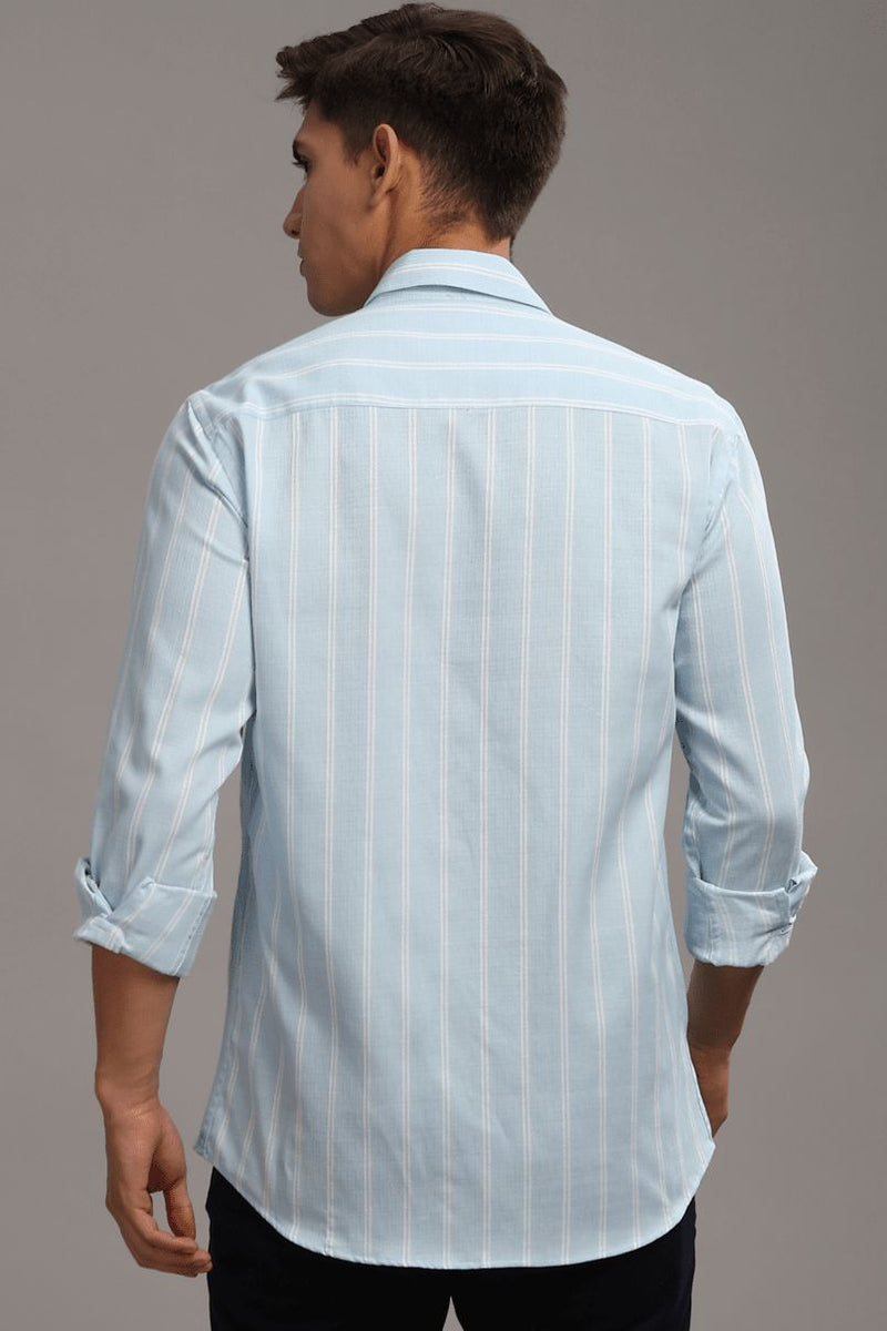 Blue & White Double Stripes - Full-Stain Proof