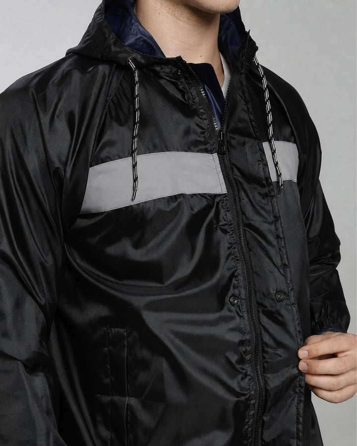 NASA Black with Grey - Rain Jacket with Pant
