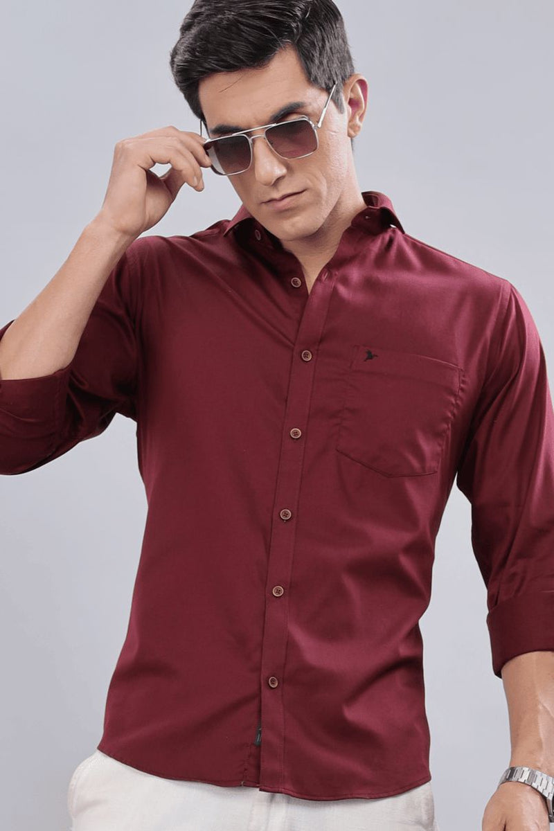 Maroon Red Solid-Full-Stain Proof