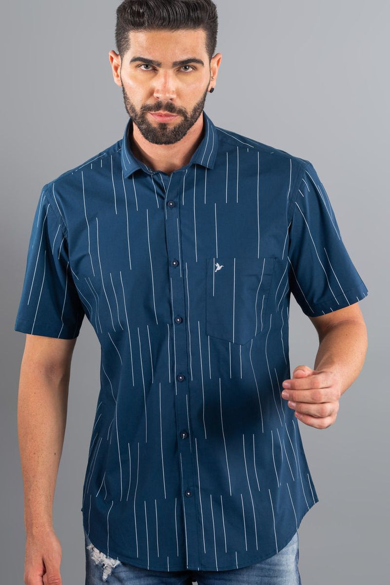 Magic Blue Print - Half Sleeve - Stain Proof