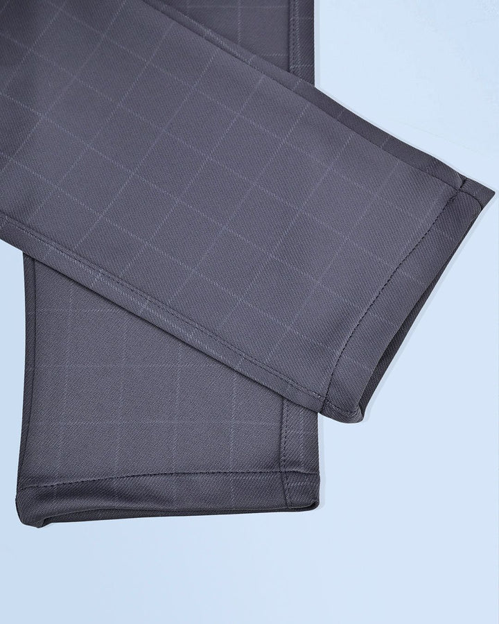 Grey Box Checks - 2 way stretch - COTTON PANT