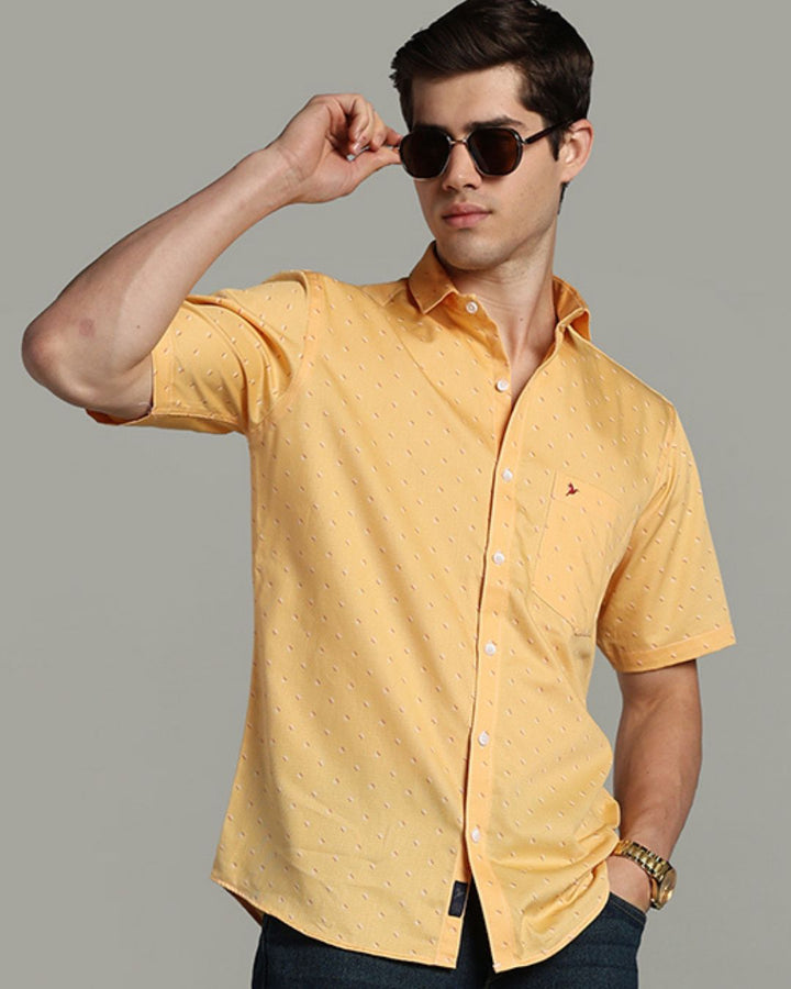 Bright Orange Dot Print -Half-Stain Proof