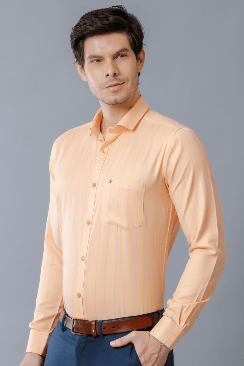 Peach Orange Formal Stripes - Full-Stain Proof