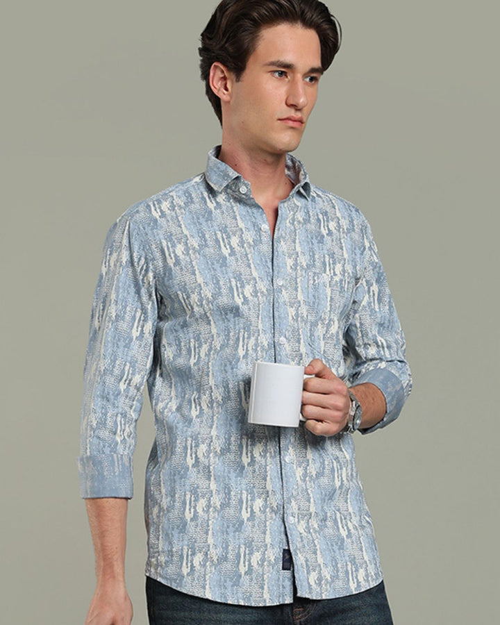 Sky Blue Print -Full-Stain Proof