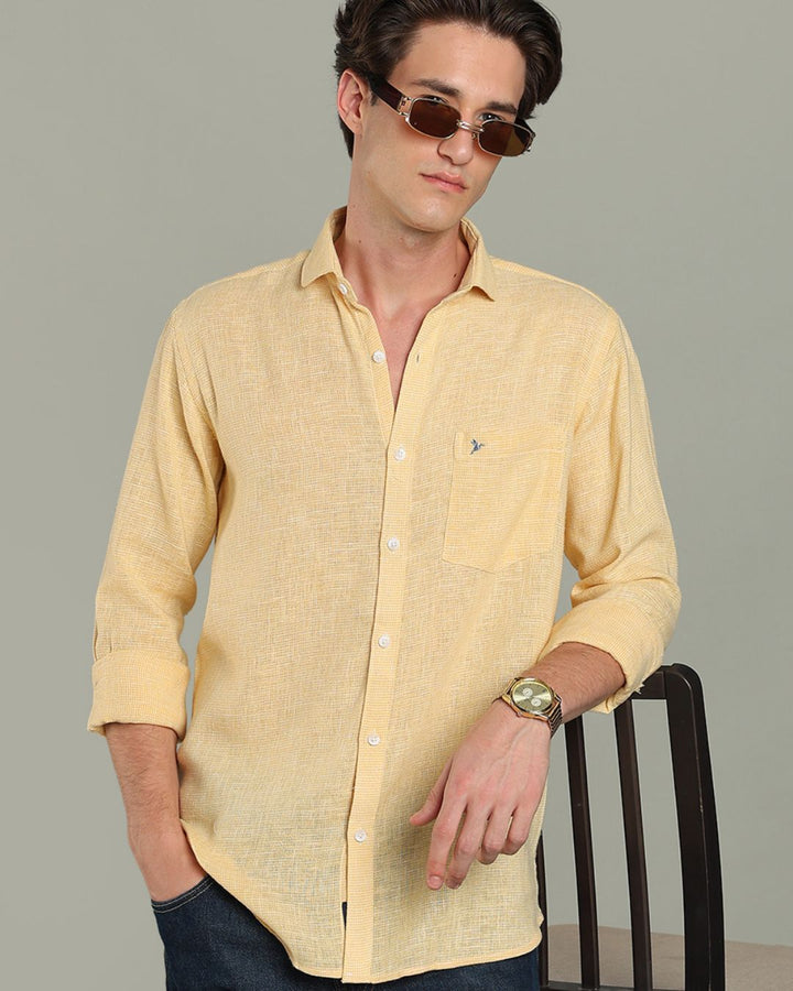 Yellow Grain Print - Full-Stain Proof