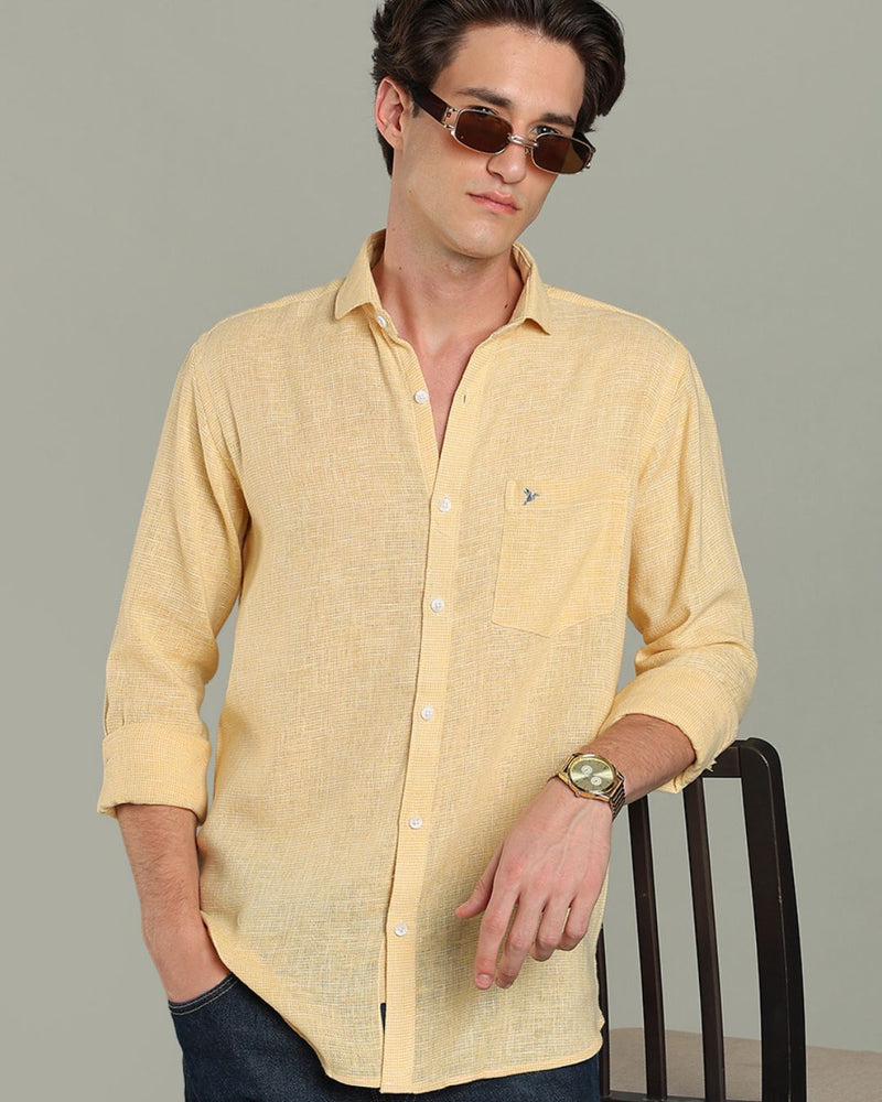 Yellow Grain Print - Full-Stain Proof
