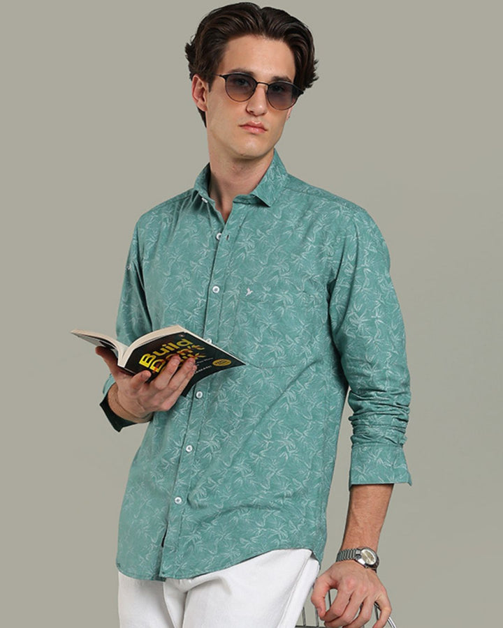 Sage Green Grass Print-Full-Stain Proof