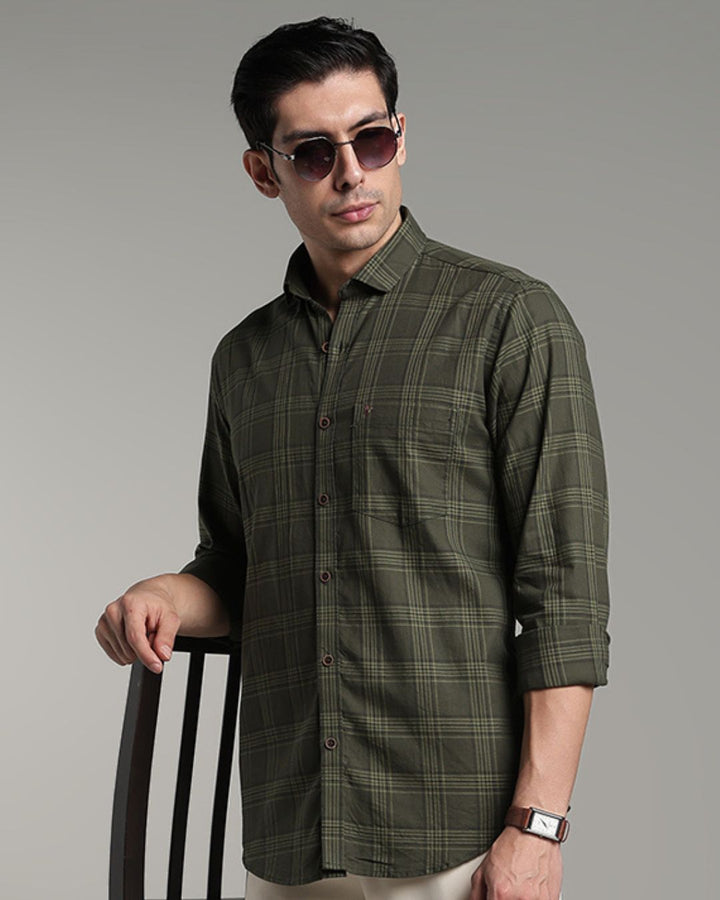 Jungle Green Multi Line Checks - Full-Stain Proof