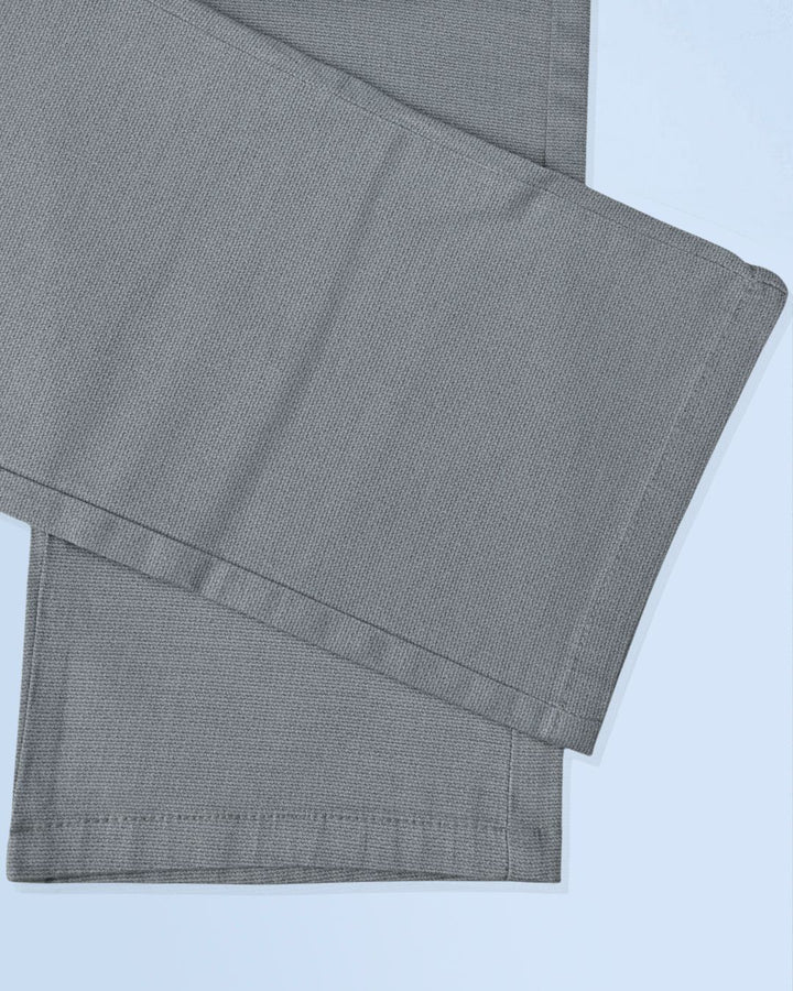 Grey Wave Printed - 2 way stretch - COTTON PANT