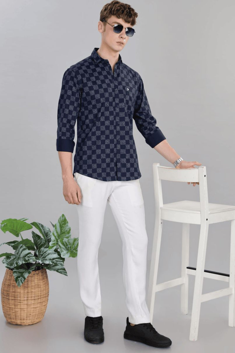 Navy Galaxy Print -Full-Stain Proof