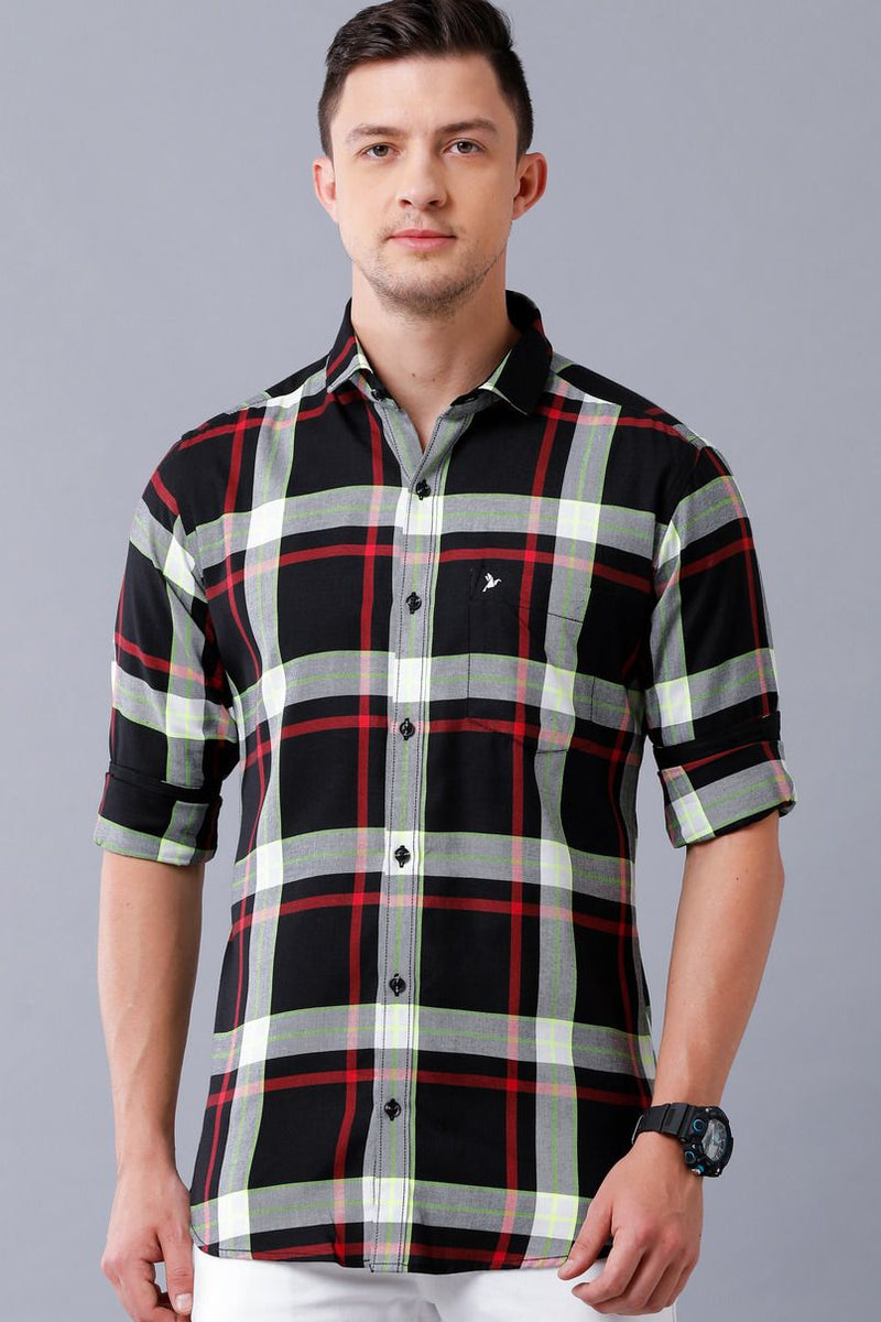 Black Flannel Checks - Full-Stain Proof