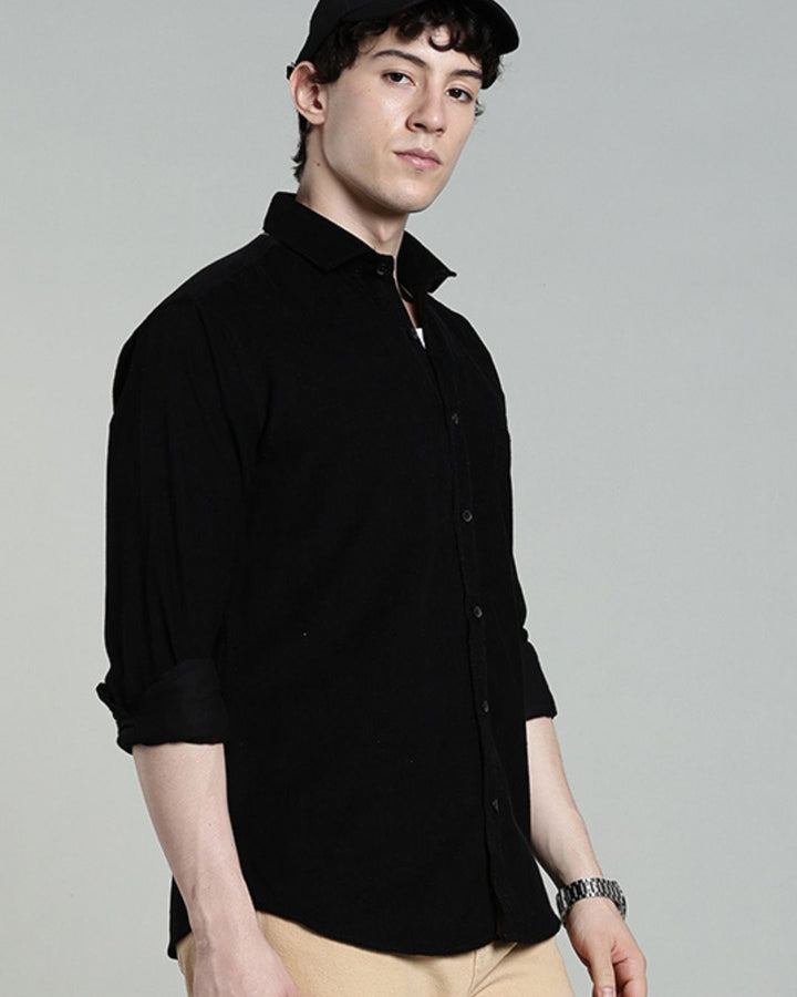 Black -Full-Corduroy Shirt