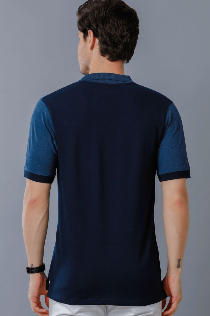 Multi Blue Solid TShirt - Stain Proof
