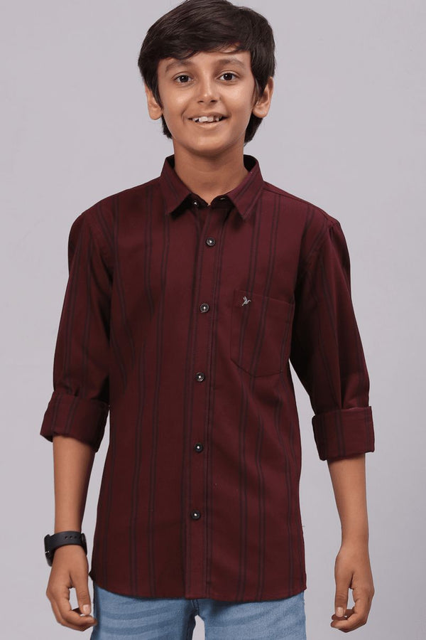 SON - Maroon Vertical Stripes