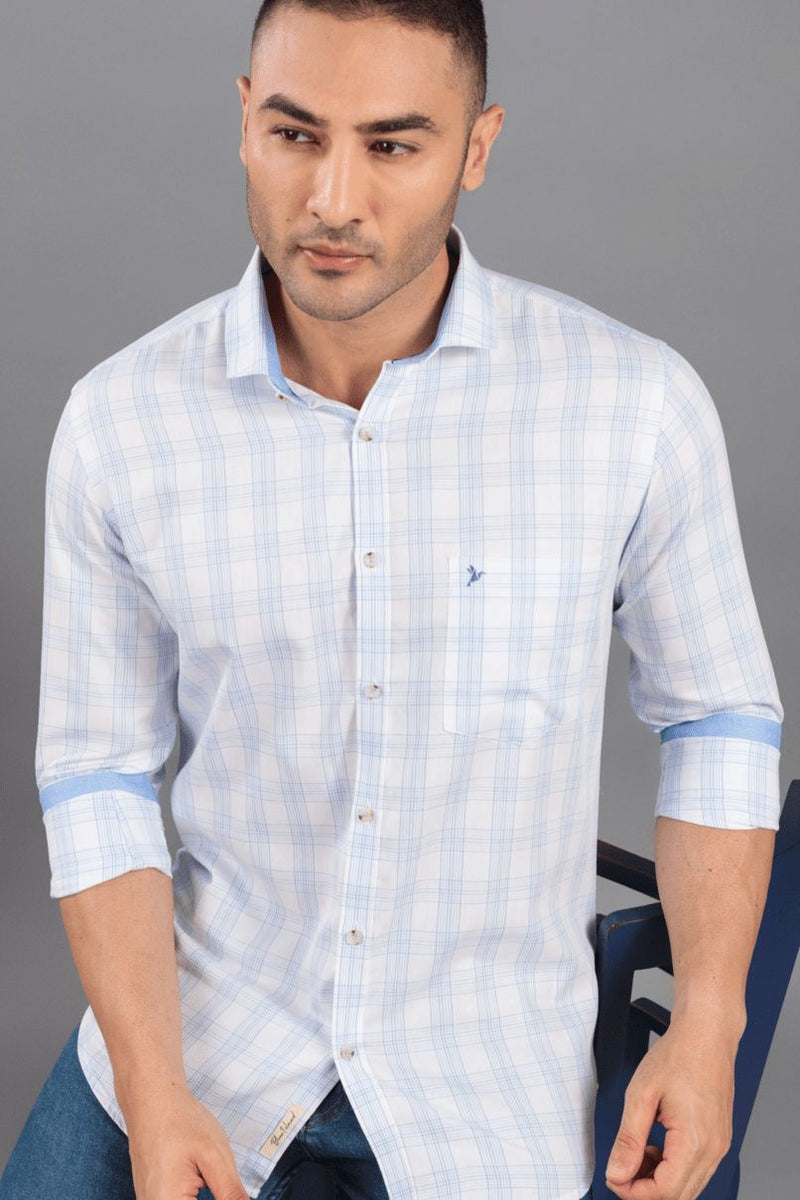 Classy White Checks - Full-Stain Proof