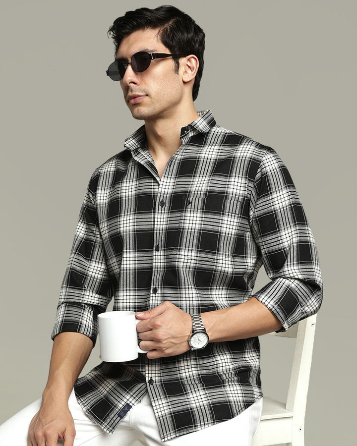 Black Multi Line Checks - Full-Stain Proof