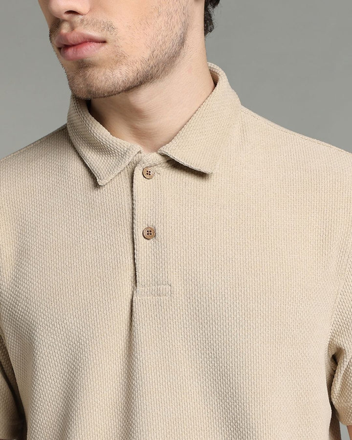Desert Cream Pop Textured - Polo Tshirt