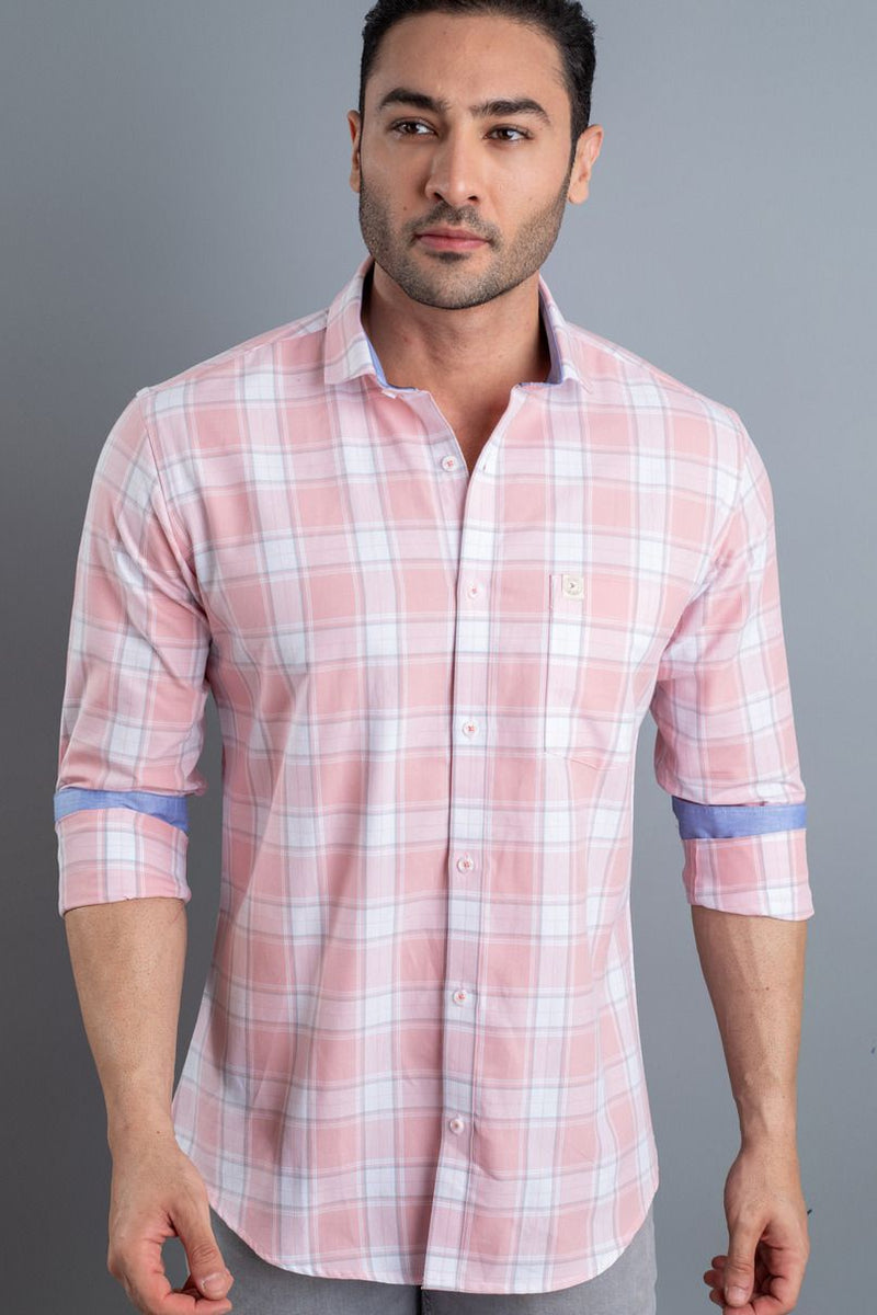 Baby Pink Checks - Full-Stain Proof
