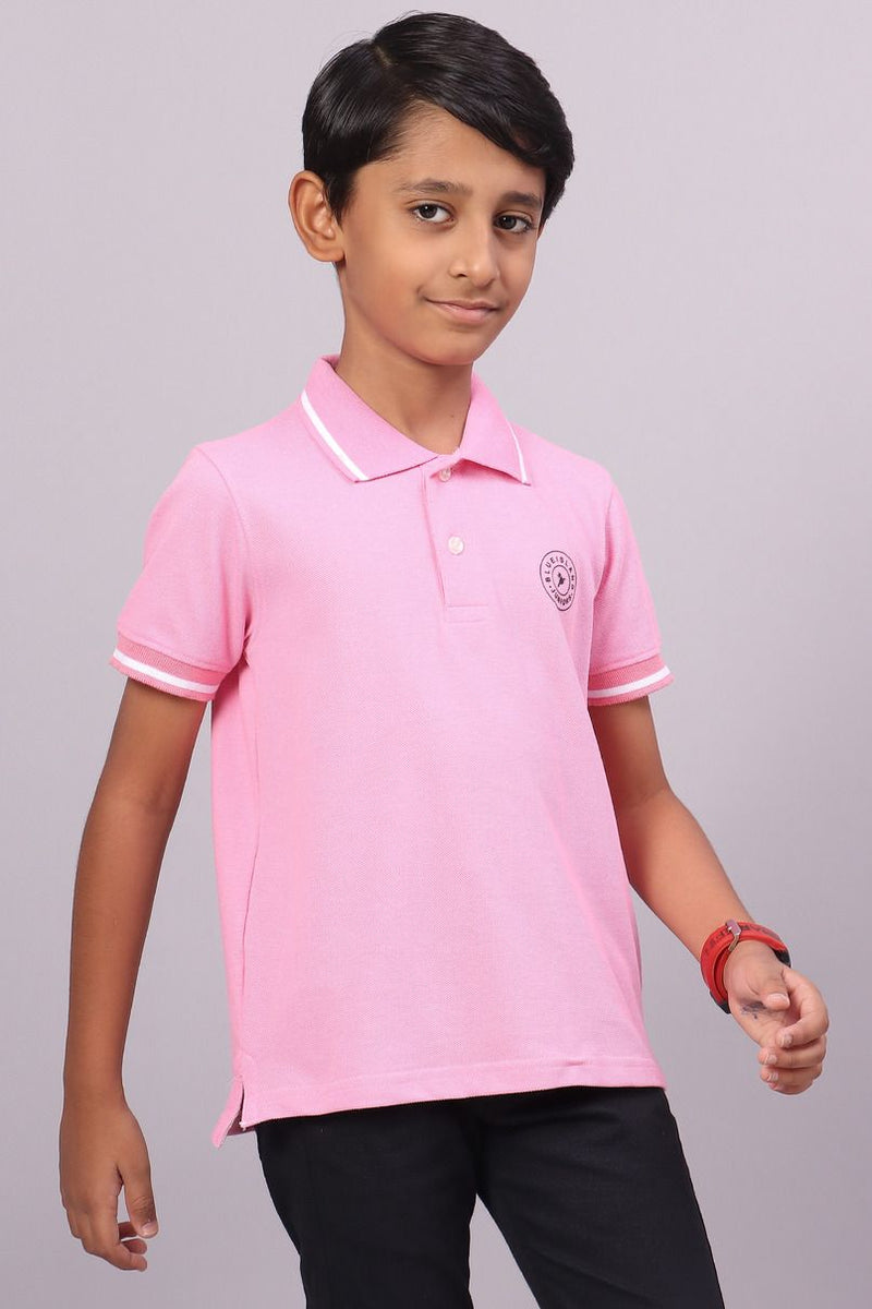 KIDS - Candy Pink Solid Tshirt - Stain Proof