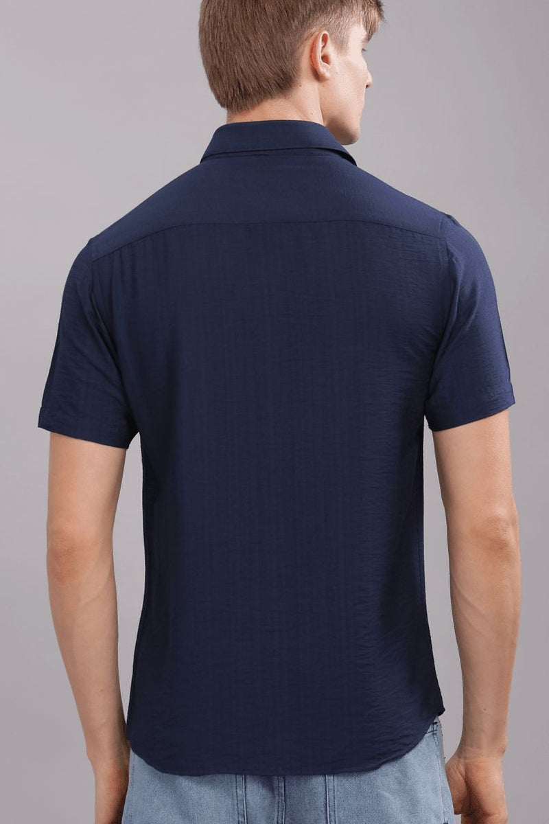 Navy Blue - Half Sleeve - Airlite Shirt