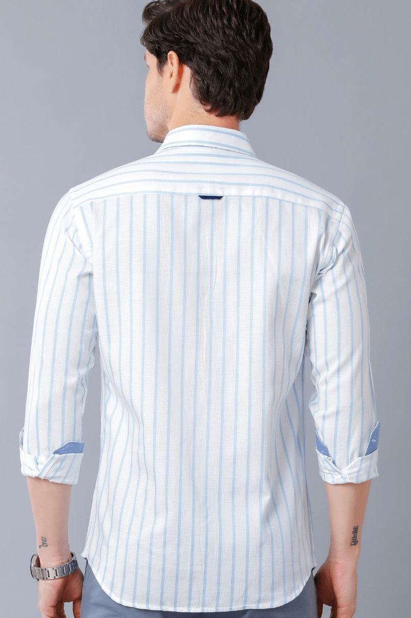 Sky Blue and White Stripes - Full-Stain Proof