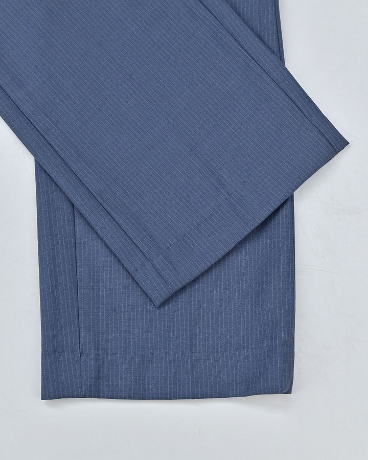 Steel Blue Mini Stripes - Wrinkle free Formal Pant