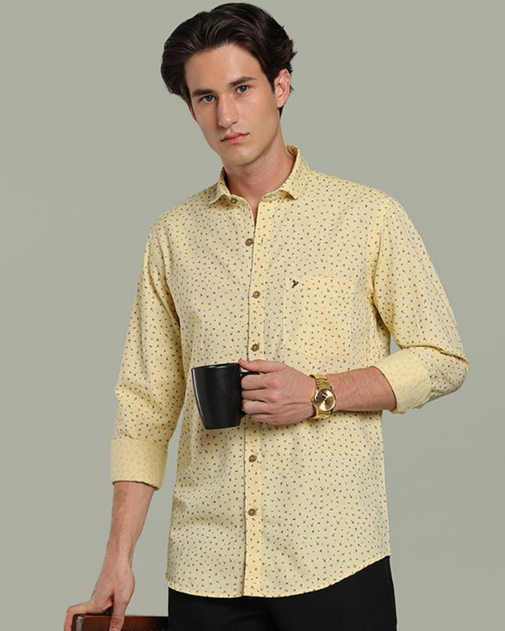 Yellow Flower Print -Full-Stain Proof