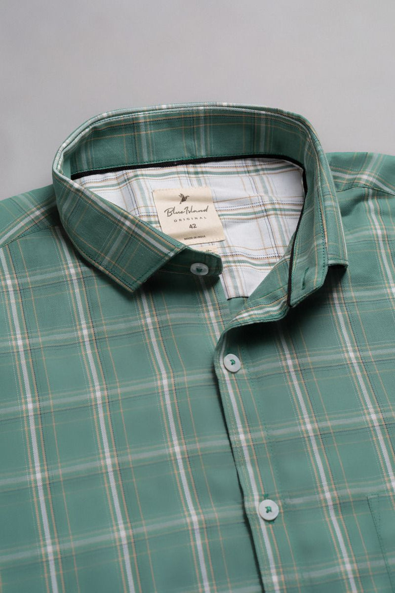 Olive Green Checks - Full-Stain Proof