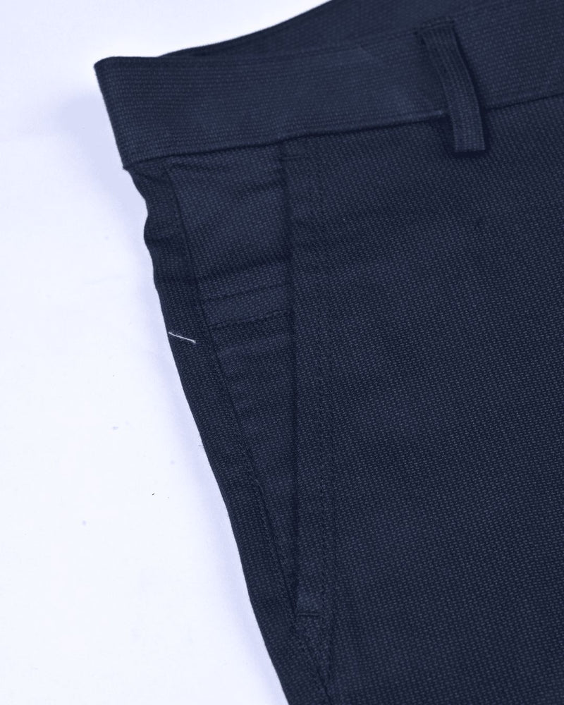 Navy Pixel Printed - 2 way stretch - COTTON PANT