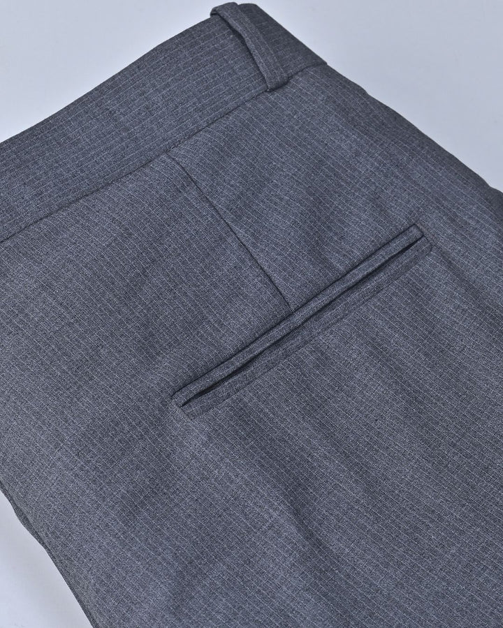 Silver Grey Mini Stripes - Wrinkle free Formal Pant