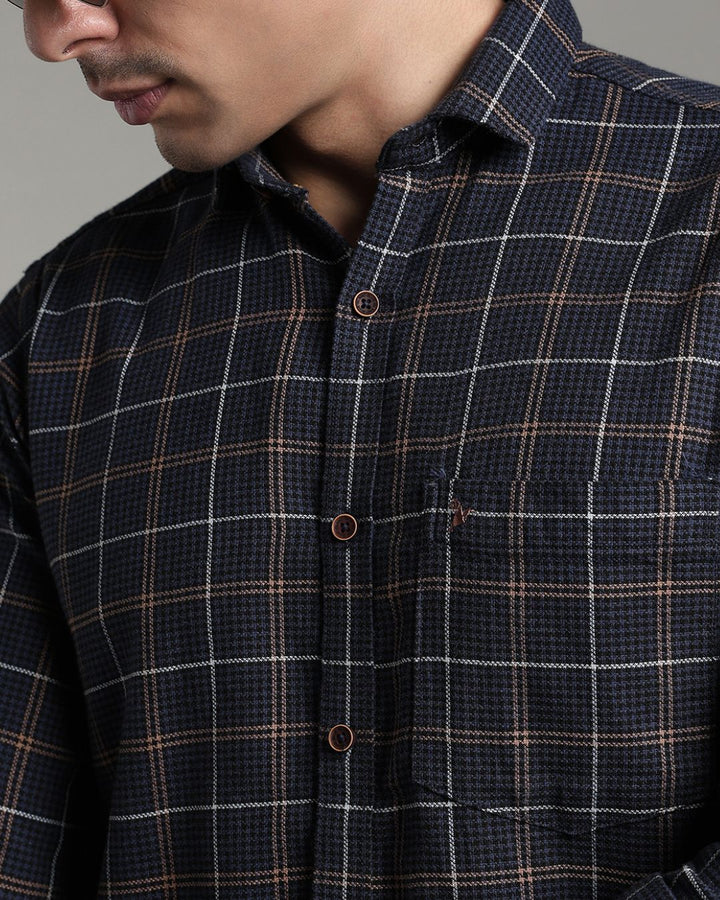 Blue & Brown Line Checks - Full-Stain Proof