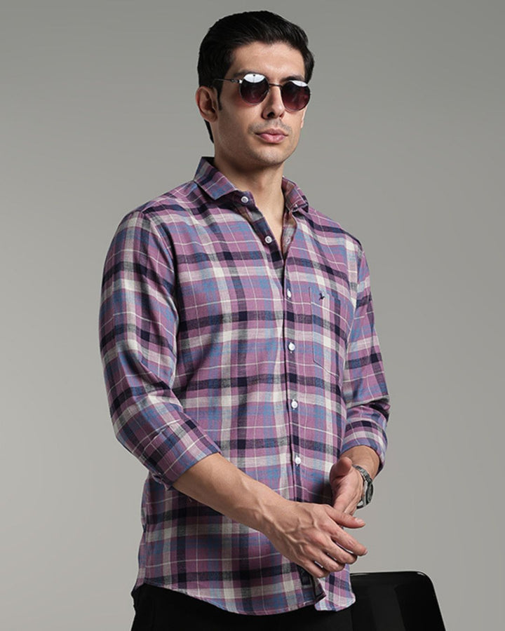 Dusty Pink & Black Line Checks -Full-Stain Proof